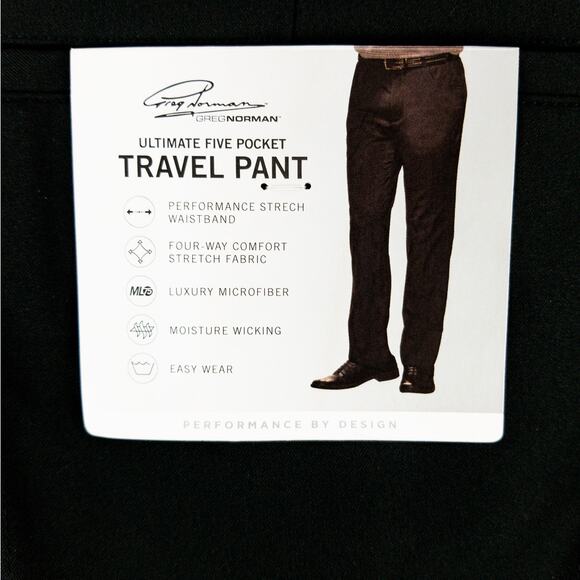 Greg Norman Travel Pants Men's 34x30 5-Pockets Strech Waistband 4-Way Stretch - Picture 10 of 12